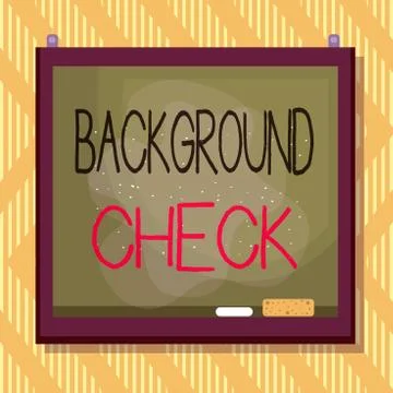 Word writing text Background Check. Business concept for investigation into a 스톡 일러스트