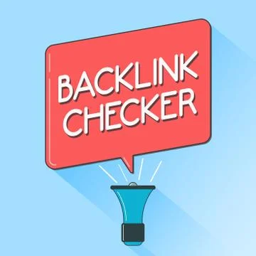 Word writing text Backlink Checker. Business concept for Find your competitors Stock Illustration