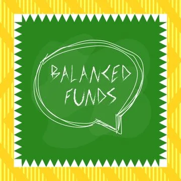 Word writing text Balanced Funds. Business concept for hybrid mutual fund that Stock Illustration