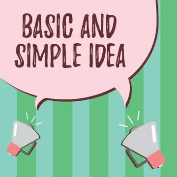 Word writing text Basic And Simple Idea. Business concept for Plain Mental Im Stock Illustration