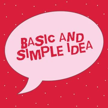 Word writing text Basic And Simple Idea. Business concept for Plain Mental Ilustração Stock