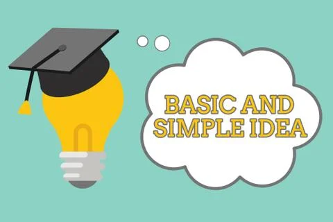 Word writing text Basic And Simple Idea. Business concept for Plain Mental Ilustração Stock