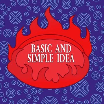 Word writing text Basic And Simple Idea. Business concept for Plain Mental Ilustração Stock