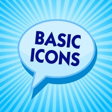 Word writing text Basic Icons. Business concept for pictogram or ideogram Stock Illustration
