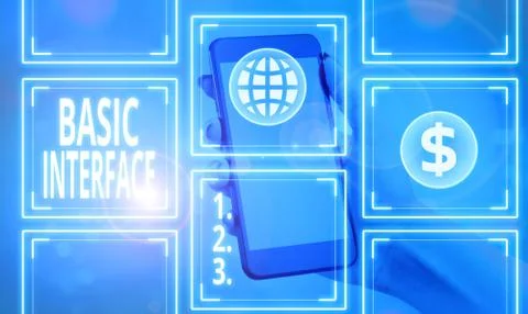 Word writing text Basic Interface. Business concept for boundary across which Stockfoto's