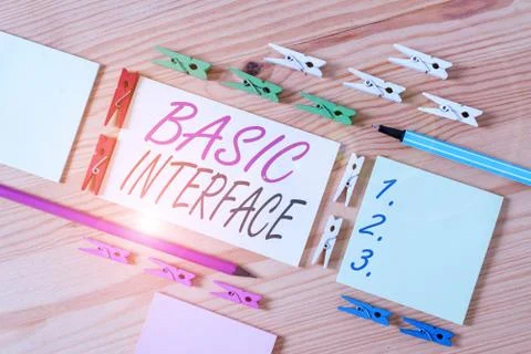 Word writing text Basic Interface. Business concept for boundary across which Stockfoto's