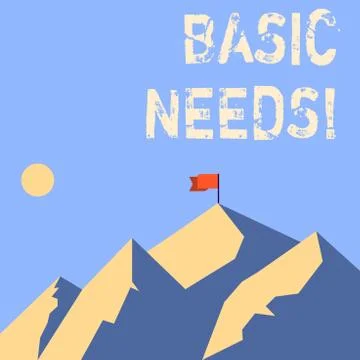 Word writing text Basic Needs. Business concept for measurement of absolute Illustrazione stock