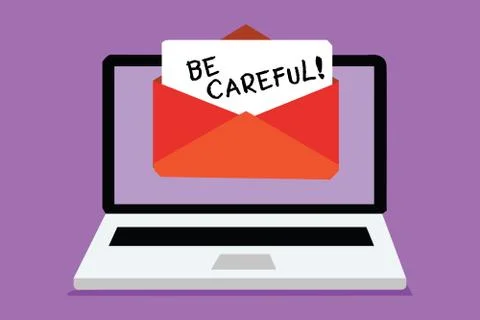 Word writing text Be Careful. Business concept for making sure of avoiding Stock Illustration