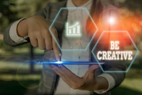 Word writing text Be Creative. Business concept for involving the use of the Stock Photos