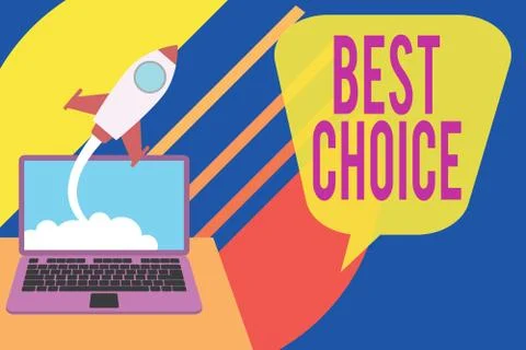 Word writing text Best Choice. Business concept for of the highest quality or Stock Illustration