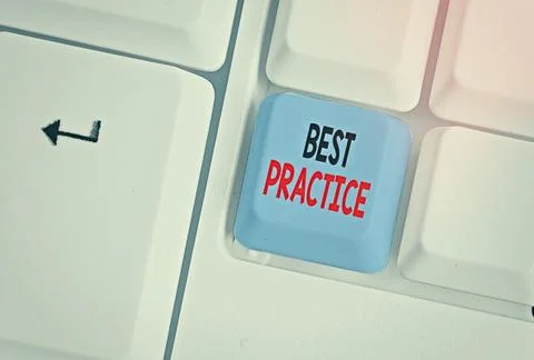 Word writing text Best Practice. Business concept for commercial procedures that Stock Photos