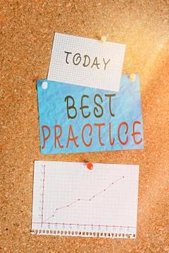 Word writing text Best Practice. Business concept for commercial procedures Stock Photos