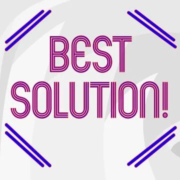 Word writing text Best Solution. Business concept for Alternative or approach Illustration