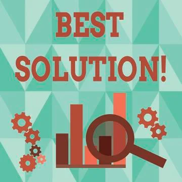 Word writing text Best Solution. Business concept for Alternative or approach 스톡 일러스트