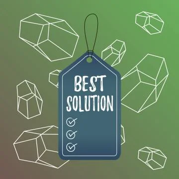 Word writing text Best Solution. Business concept for Alternative or approach Illustration