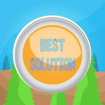 Word writing text Best Solution. Business concept for Alternative or approach Illustration