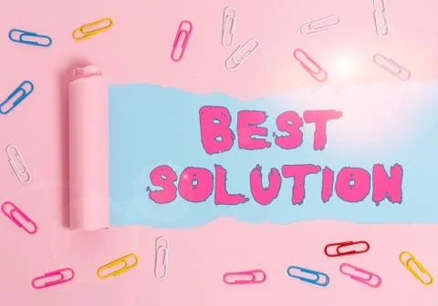 Word writing text Best Solution. Business concept for Alternative or approach 스톡 사진