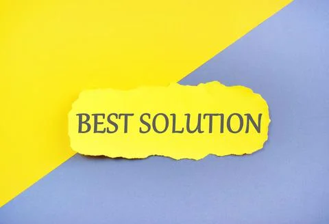 Word writing text Best Solution. Business concept for Alternative or approach Stock Photos