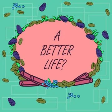Word writing text A Better Lifequestion. Business concept for Wants to improve Illustration