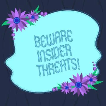 Word writing text Beware Insider Threats. Business concept for Be cautious on Stock Illustration