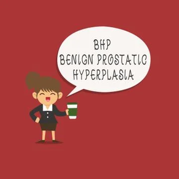 Word writing text Bhp Benign Prostatic Hyperplasia. Business concept for Stock Illustration
