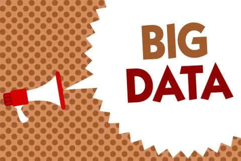 Word writing text Big Data. Business concept for sets that so complex that tr Stock-Illustration