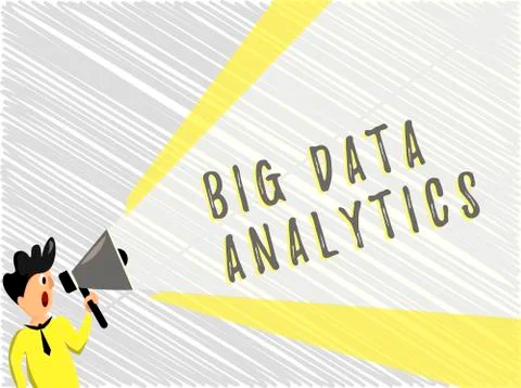 Word writing text Big Data Analytics. Business concept for The process of Stock Illustration