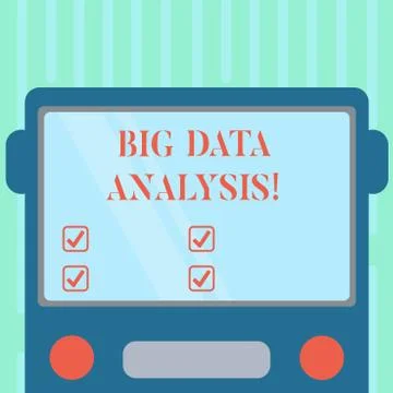 Word writing text Big Data Analysis. Business concept for complex process of 스톡 일러스트