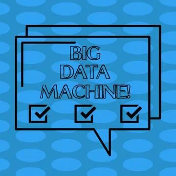 Word writing text Big Data Machine. Business concept for describes any Illustrazione stock