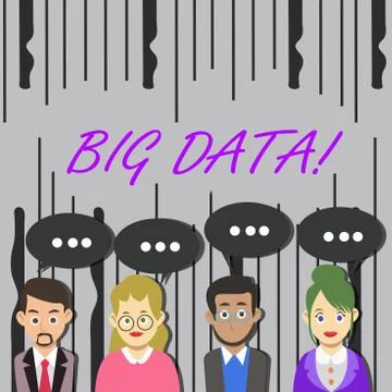 Word writing text Big Data. Business concept for Large amount of information Ilustração Stock