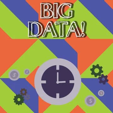 Word writing text Big Data. Business concept for extremely large sets that may Stock Illustration