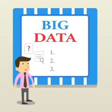 Word writing text Big Data. Business concept for sets that so complex that 스톡 일러스트