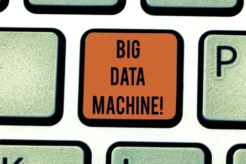 Word writing text Big Data Machine. Business concept for describes any Stock Photos