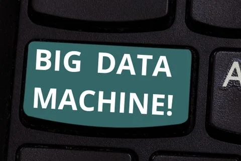Word writing text Big Data Machine. Business concept for describes any Stock Photos