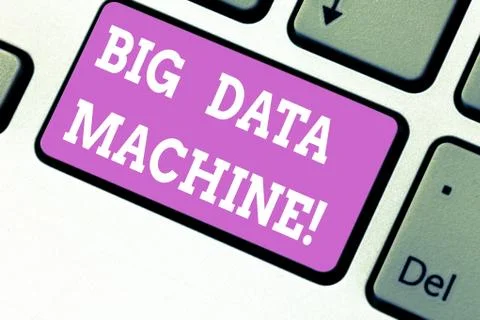Word writing text Big Data Machine. Business concept for describes any Stock Photos