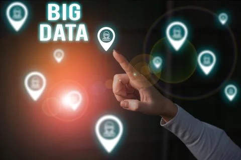 Word writing text Big Data. Business concept for sets that so complex that Foto stock