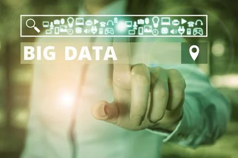 Word writing text Big Data. Business concept for sets that so complex that Foto stock