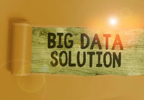 Word writing text Big Data Solution. Business concept for Extracting value from Stock Photos