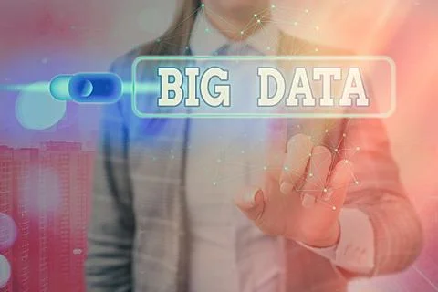 Word writing text Big Data. Business concept for Dealing with the accessibility Stock Photos