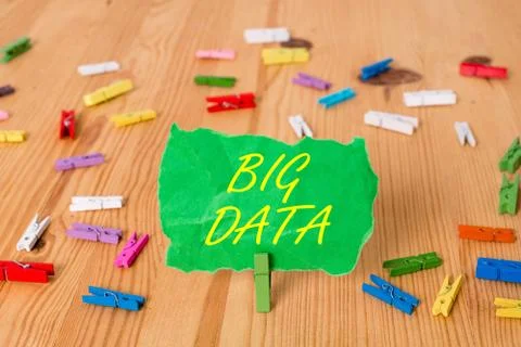 Word writing text Big Data. Business concept for Dealing with the accessibility Stock Photos