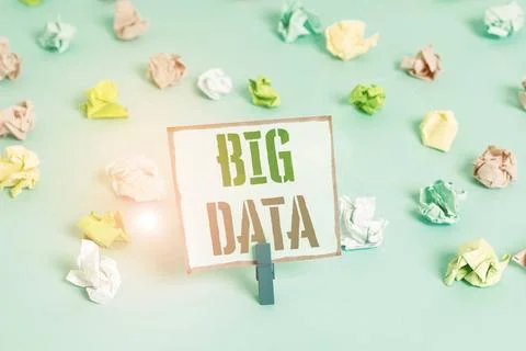 Word writing text Big Data. Business concept for sets that so complex that... Stock Photos