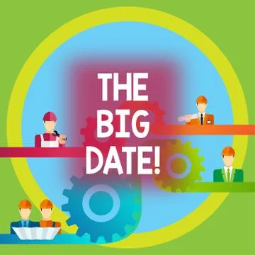 Word writing text The Big Date. Business concept for Important day for a couple Ilustração Stock