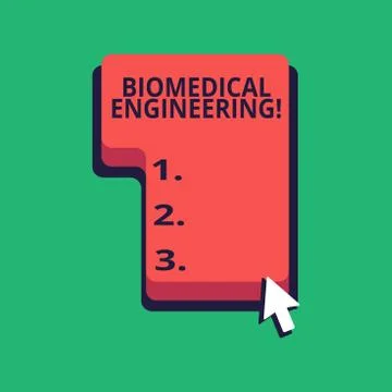 Word writing text Biomedical Engineering. Business concept for advances knowl Stock Illustration