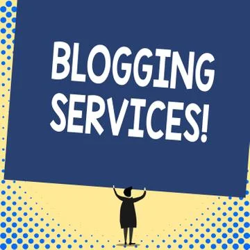 Word writing text Blogging Services. Business concept for Social networking Stock Illustration