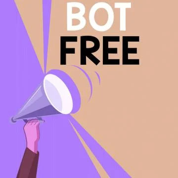 Word writing text Bot Free. Business concept for a computer program that works Stock Illustration