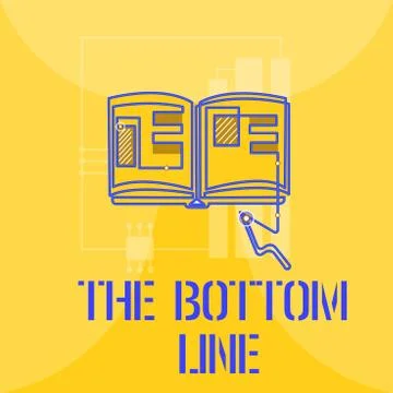 Word writing text The Bottom Line. Business concept for asking someone to start Stock Illustration