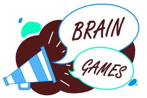 Word writing text Brain Games. Business concept for psychological tactic to Stock Illustration