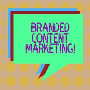 Word writing text Branded Content Marketing. Business concept for Involves Stock Illustration