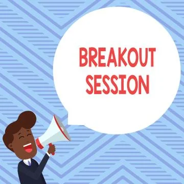 Word writing text Breakout Session. Business concept for workshop discussion or 스톡 일러스트