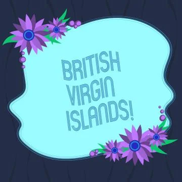 Word writing text British Virgin Islands. Business concept for British Overseas 库存插图